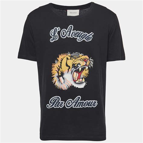 t shirt gucci l aveugle par amour|slogan tees gucci.